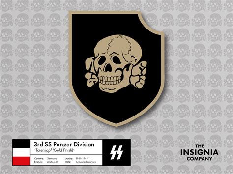 Купить Ибей German Waffen Ss Divisions 3rd Ss Panzer Division Gold