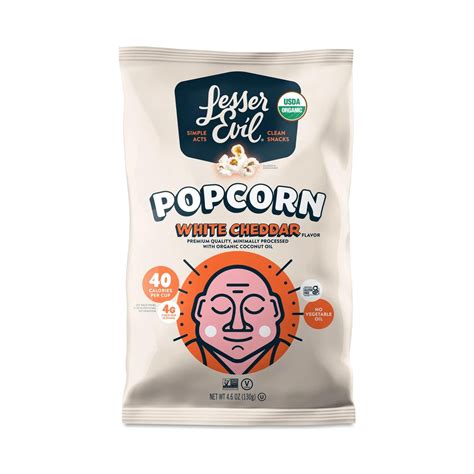 Lesser Evil White Cheddar Popcorn 46oz Pku Perspectives