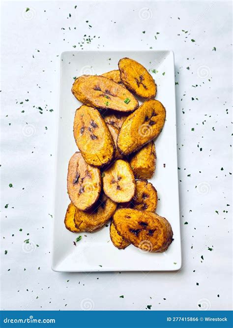 Jamaican Fried Plantains stock photo. Image of golden - 277415866