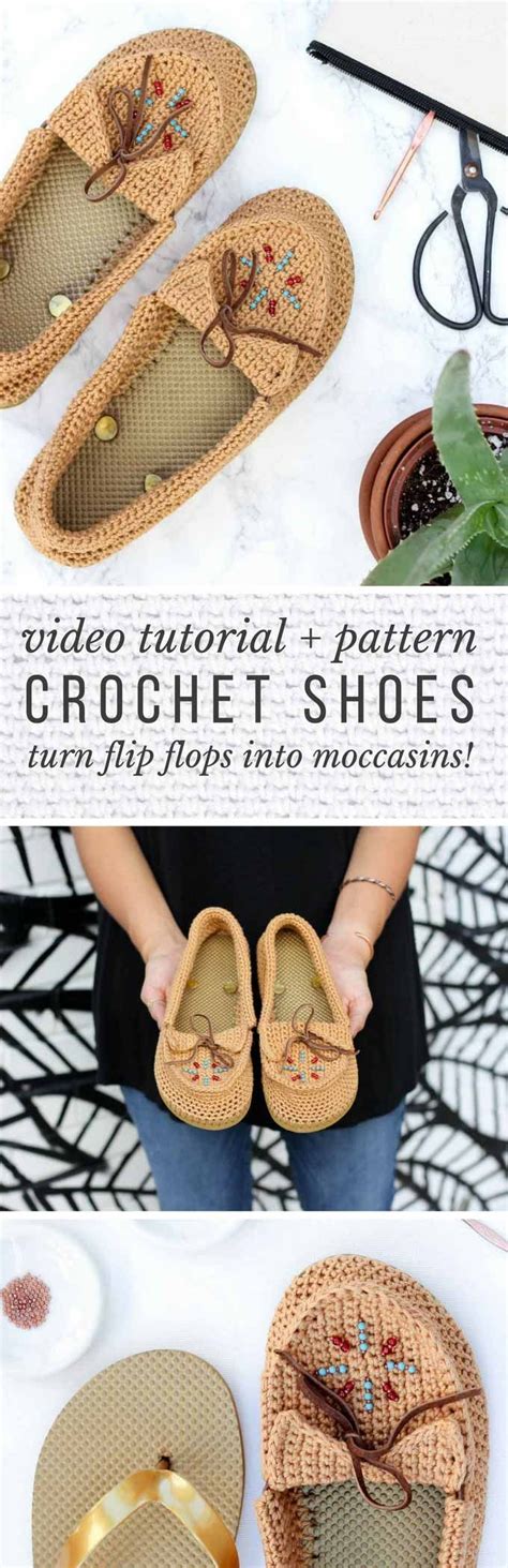 Calling All Boho Fans Learn How To Crochet Shoes With Flip Flop Soles