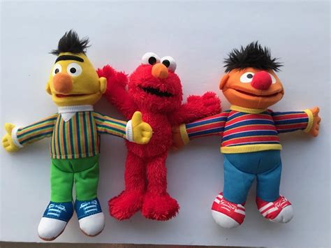 Sesame Street Bert Ernie and Elmo Plush Stuffed Animals | #1893243452