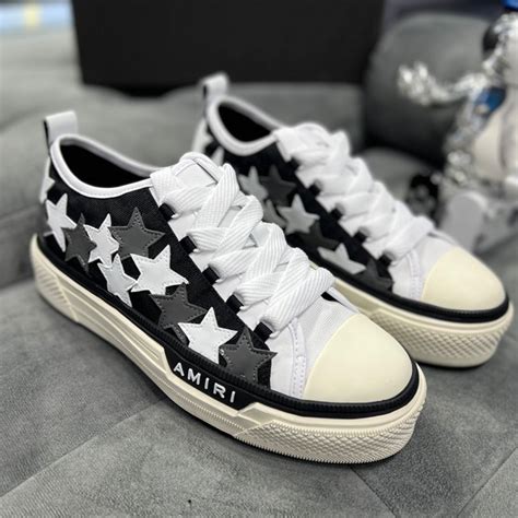 Giầy Thể Thao Nam Amiri ngôi sao thêu da siêu hot hit họa tiết vân nổi hàng QCCC Shopee Việt Nam
