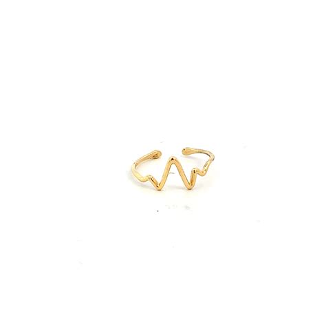 Anillo Medio Dedo Linea De Vida Oro Amarillo Joyeria Panama