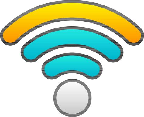 Gradient Yellow And Blue Wifi Icon Or Symbol 24458266 Vector Art At