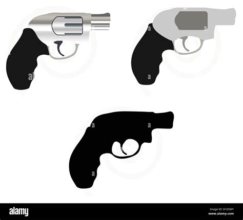 Pistole Muskete Pistole Revolver Stock Vektorgrafiken Kaufen Alamy