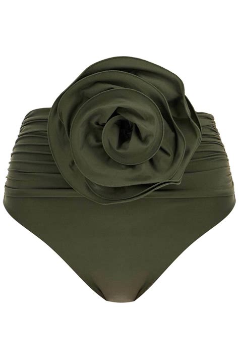 Magda Butrym High Waisted Bikini Bottom With Flower Shaped Clip Magda Butrym