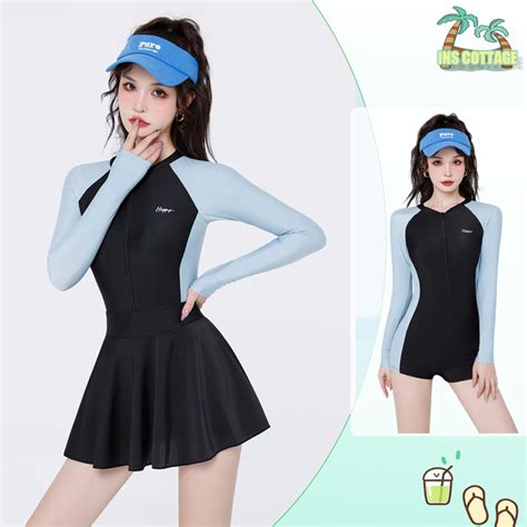 INSĐồ bơi bikini nữ váy 2 mảnh đi biển mặc được 2 kiểu thời trang năng động Bikini liền mảnh