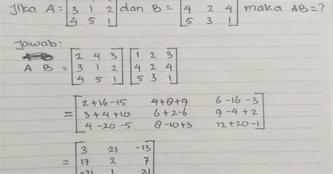 Contoh Matriks Ordo 3x2 Bakti Soal