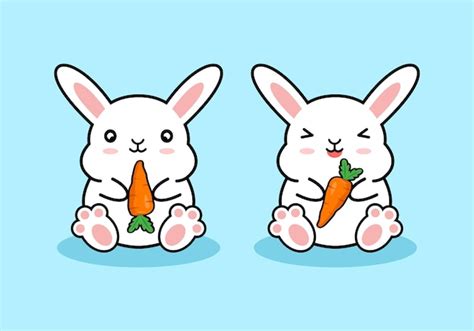 Premium Vector Vector Cartoon Of Cute Rabbits Illustration