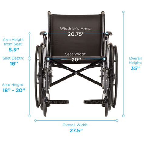 Standard Wheelchair 20 Inch Metrocare