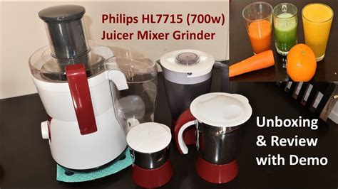 Philips HL7715 700w Juicer Mixer Grinder 3 Jars Unboxing Review