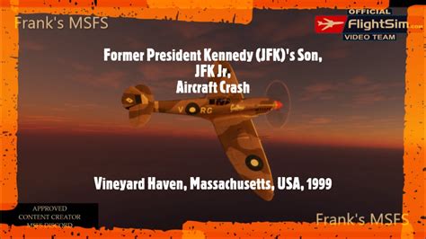 Former President Kennedy (JFK) 's Son, JFK Jr, Aircraft Crash 1999 ...