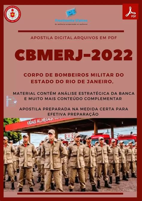 Provimento Efetivo Concursos Apostila CBMERJ Oficiais Combatentes Ano