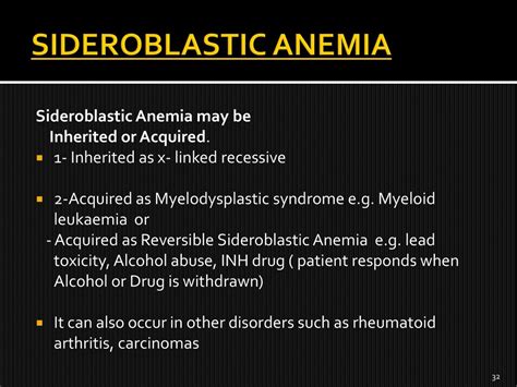 Anemia Iron Deficiency Sideroblastic Ppt Download