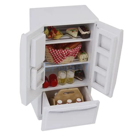 MagiDeal 1/12 кукольный домик миниатюрная мебель холодильник для кухни ...