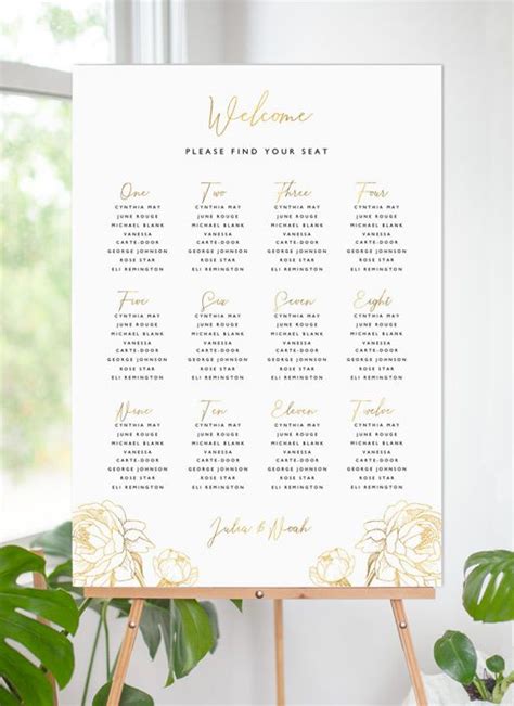 Wedding Seating Chart | Create Customize And Print Online