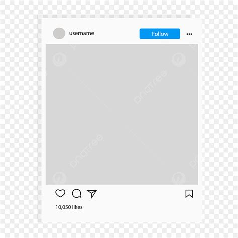 Instagram Social Media Photo Frame Template Instagram Post Interface Png And Vector With