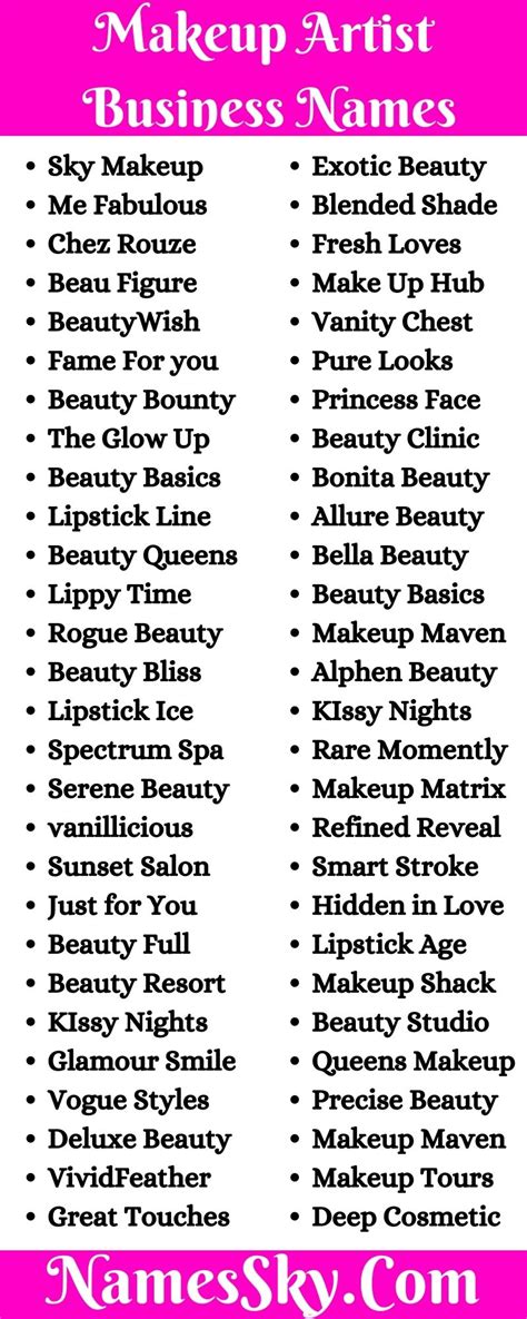 Catchy Makeup Team Names Makeupview Co