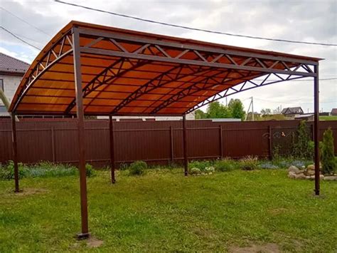 Навесы для автомобиля из бруса в Минске, цена и фото