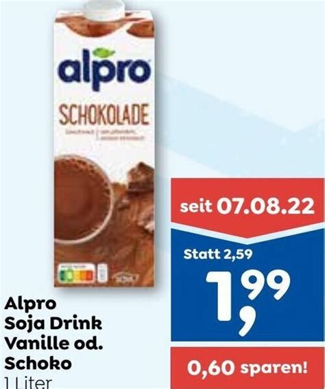 Alpro Soja Drink Vanille Od Schoko Liter Angebot Bei Adeg