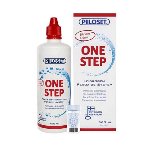 Piiloset One Step system with hydrogen peroxide for all types of lenses ...