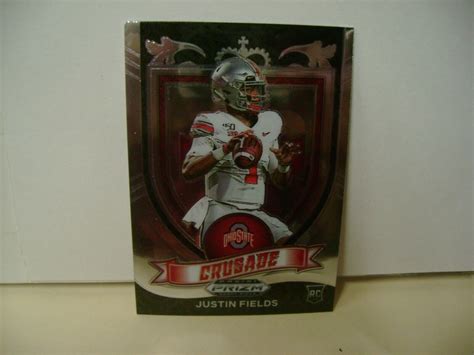 Justin Fields 2021 Panini Prizm Draft Picks Crusade 163 Rookie Ebay