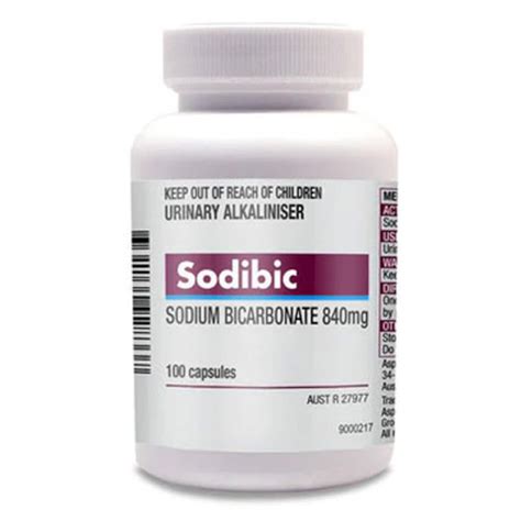 Sodibic Sodium Bicarbonate 840mg 100 Capsules Healthylife