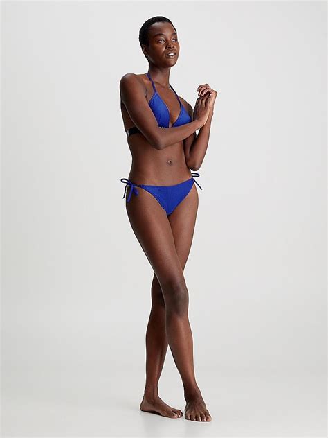 Calvin Klein Kadın Çabuk Kuruyan Kumaşlı Normal Kesim Mavi Bikini Altı KW0KW02390 C7N Wejaar