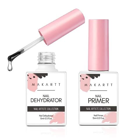 Makartt Nail Dehydrator And Primer Set Acid Free Air Dry Professional Long Lasting