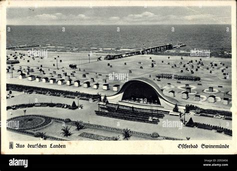 Winouj Cie Swinem Nde Pommern Blick Auf Den Strand Und Ostsee