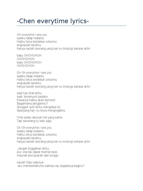 chen everytime lyrics