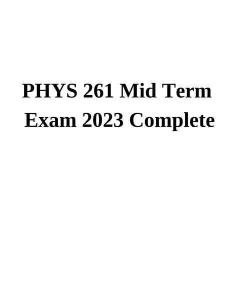 SOLUTION 20221205062239 638d8e2f3bee8 Phys 261 Mid Term Exam 2022