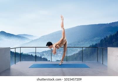 Beautiful Naked Woman Practicing Yoga Poses Stock Photo Shutterstock