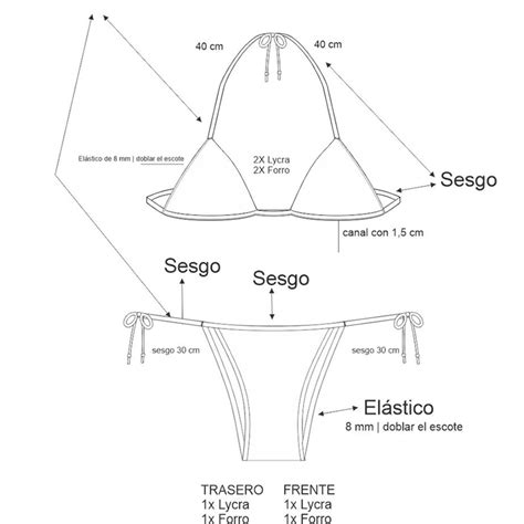 Bikini De Alta Arte De Moldes