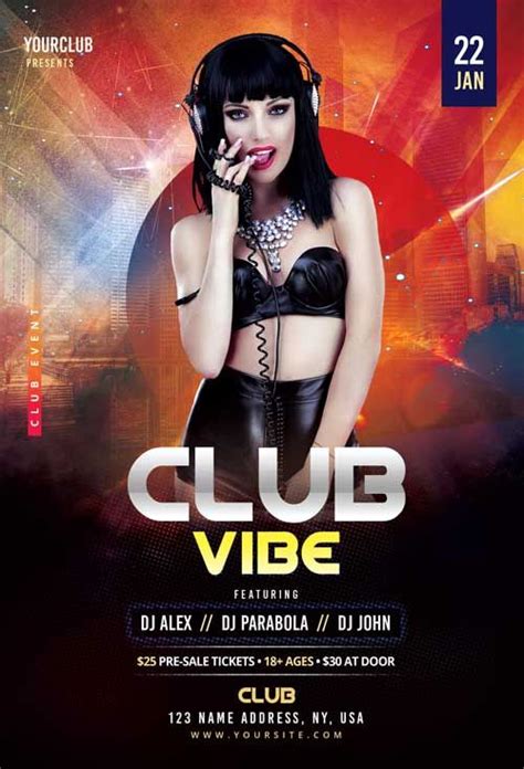 Club Vibes Free Psd Flyer Template In 2024 Free Psd Flyer Psd Flyer