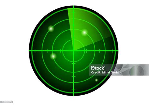 radar hijau vektor tampilan radar hud ilustrasi vektor radar