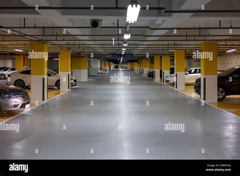 basement garage parking lots  building parking area stock photo alamy