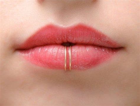 Fake Lip Ring Faux Lip Ring Double Lip Ring Clip On Fake Lip Cuff Fake