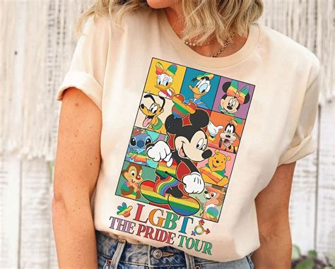 Retro Disney Lgbt The Pride Tour Shirt Mickey Friends Lgbt Pride T Shirt Gay Lesbian