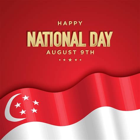 Premium Vector Singapore National Day Background Design