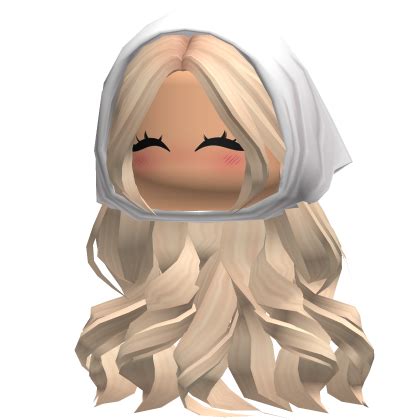 Coquette Blushing Bandana Curly Hair In Blonde Roblox