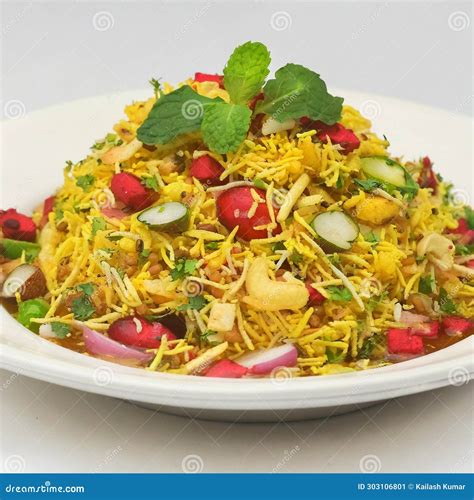 Indian Breakfast Bhel Puri Snacks Stock Image Image Of Onion