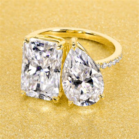 toi  moi  ctw radiant  pear engagement ring earthena jewelry