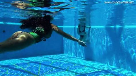Sheril Blossom Diana Rius Swimming Naked Together In The Pool VERY SEXY