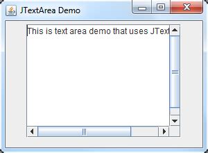 Creating Text Area By Using JTextArea Class