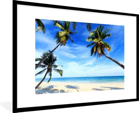 Fotolijst Incl Poster Palmbomen Strand Zee 120x80 Cm