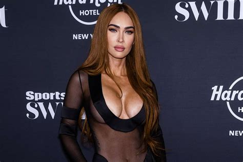 Megan Fox Wears Plunging Sheer Gown At Si Swimsuit Party Off