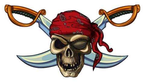 Pirate Skull Nautical Symbol Jolly Roger Free Png