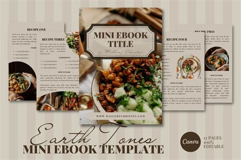 Canva Template Mini Ebook Earthy Tones Vegan Recipe