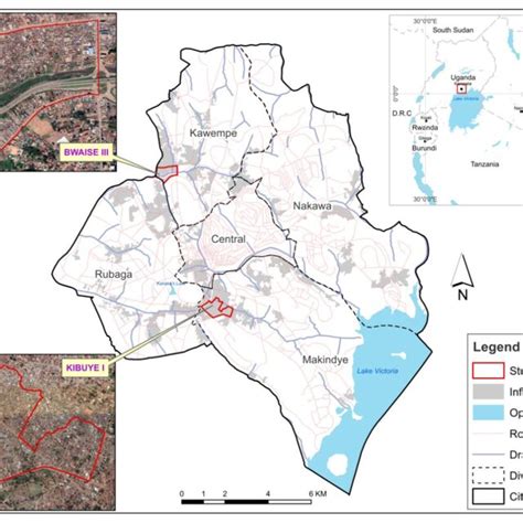 Map of Kampala city showing the study areas | Download Scientific Diagram